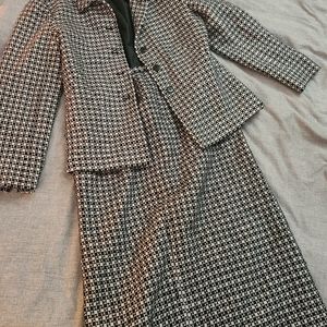 Talbots White & Black Suit